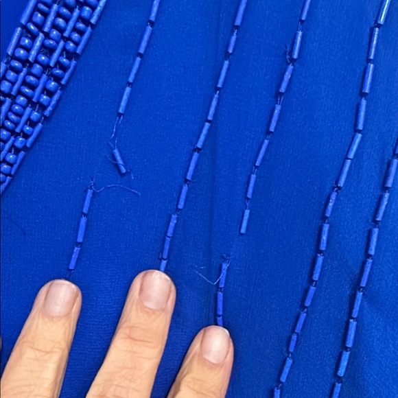 ❄️ electric blue beaded blouse - Picture 4 of 7